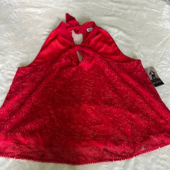 Sofia by Sofia Vergara Vibrant Red Halter Top NWT - Picture 4 of 8